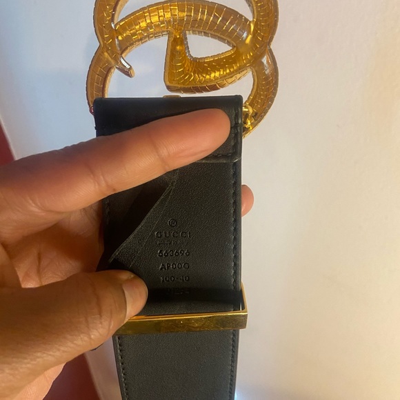 Leather belt double G buckle size 100 - Picture 4 of 4